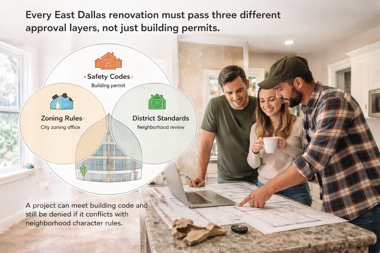 east-dallas-renovation-approval-process East Dallas renovation approval process showing safety rules zoning review and neighborhood character oversight
